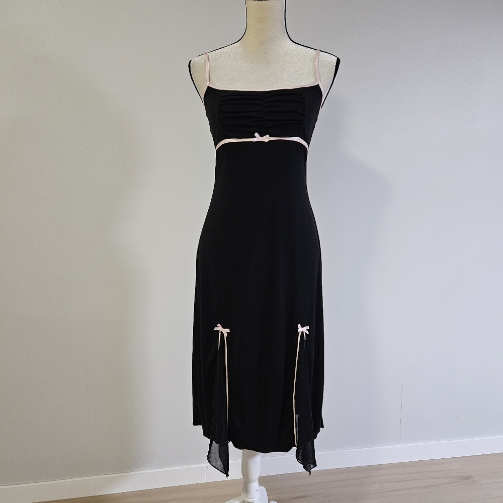 Vintage 90s Y2K Babydoll Whimsigoth Milkmaid Fairy Slip Dress Medium